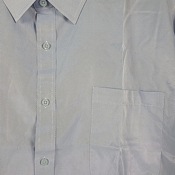 NEW Flex Men's Luxury Collection Designed in Italy Long Sleeve Blue Shirt 3XL - Picture 2 of 9